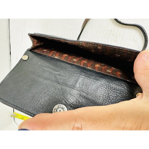 Vtg Brighton Brown/Black Leather Crossbody Bag Purse Shoulder - EUC - Picture 6 of 12